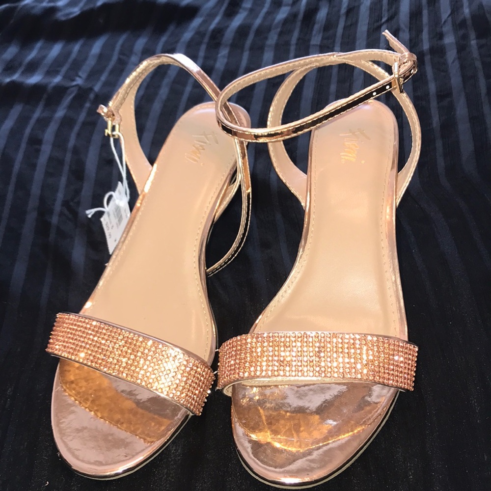 Fione champagne bling heels